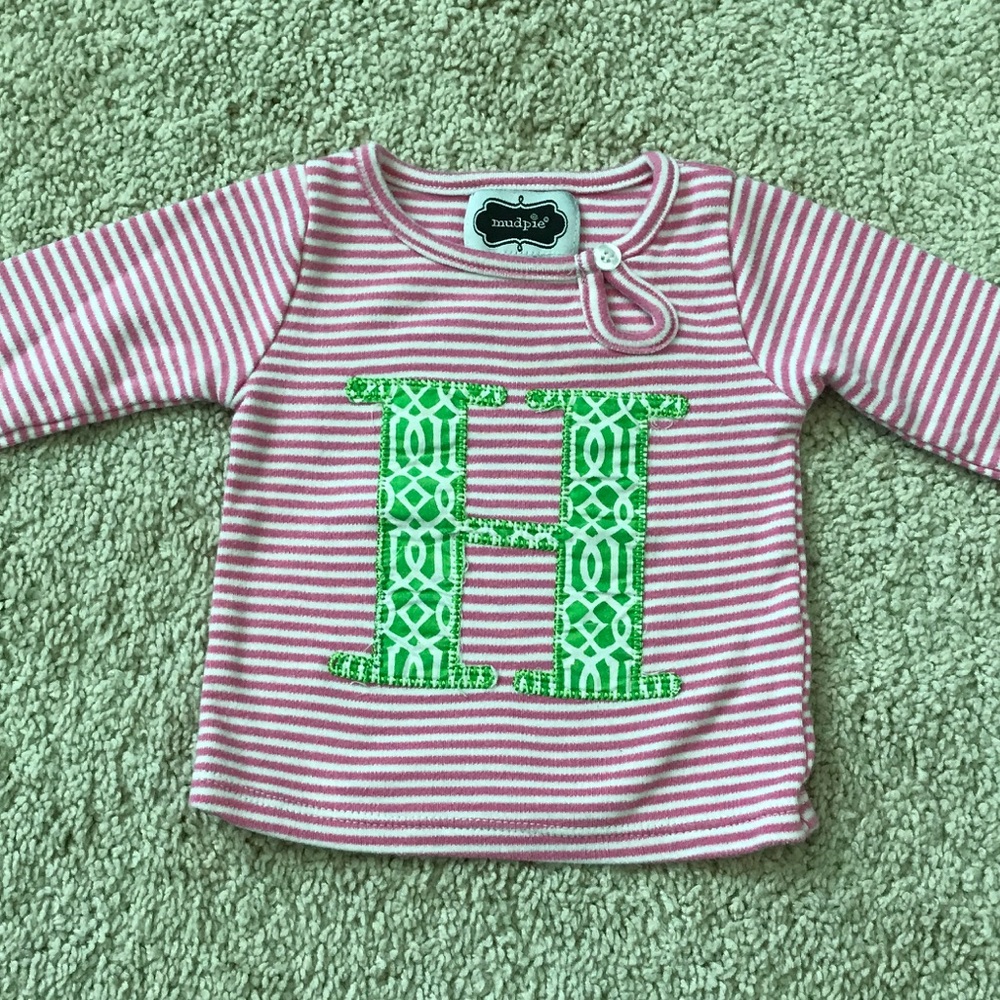 5 for $25! EUC Mudpie pink striped shirt - H